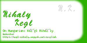 mihaly kegl business card